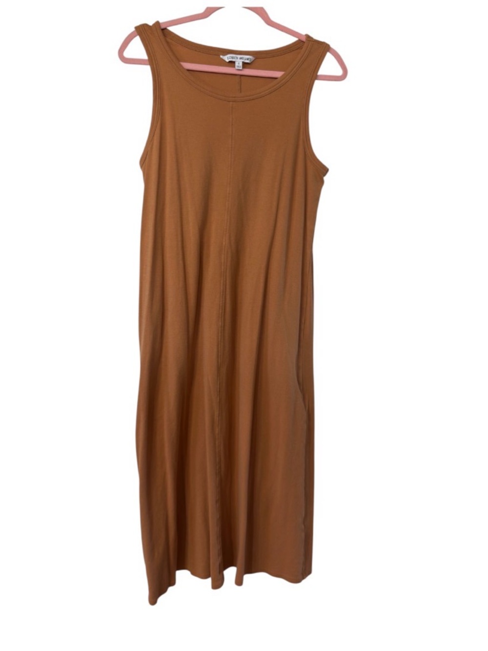 Elizabeth and James Camel Sleeveless Maxi Dress Sz S(TXA1003) - Picture 2 of 7
